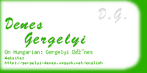 denes gergelyi business card